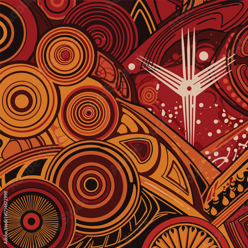 indigenous peoples day, International Day of the World's Indigenous People, vector illustration