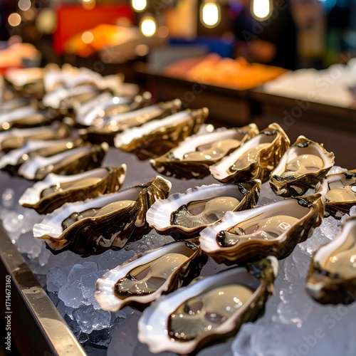 Wallpaper Mural Fresh oysters on ice at a market (1) Torontodigital.ca