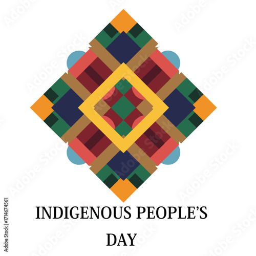 indigenous peoples day, International Day of the World's Indigenous People, vector illustration