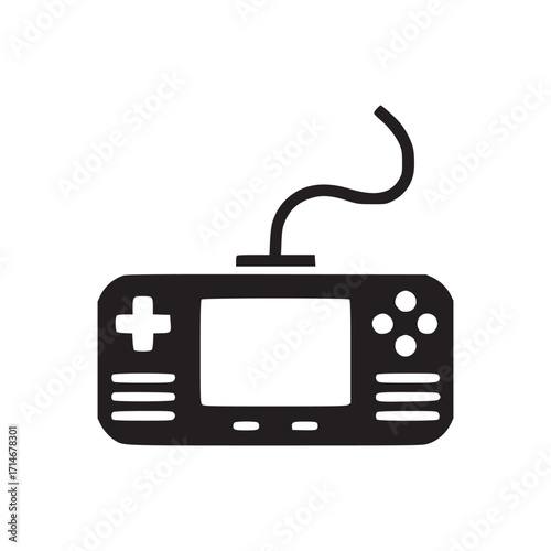 Illustration of a portable game console, symbolizing entertainment, recreation, and nostalgia, showcasing a classic device for gaming on the go, providing hours of fun and engagement for players of al