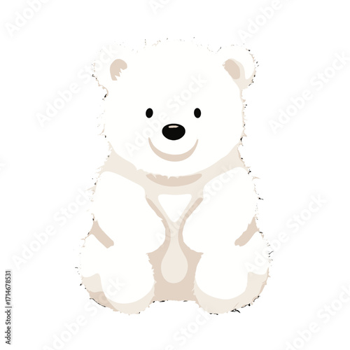polar bear cub, cute polar bear, cartoon polar bear, whimsical bear, baby bear, white bear, adorable bear, kawaii bear, little bear, funny bear, playful bear, arctic animal, winter animal, wildlife be