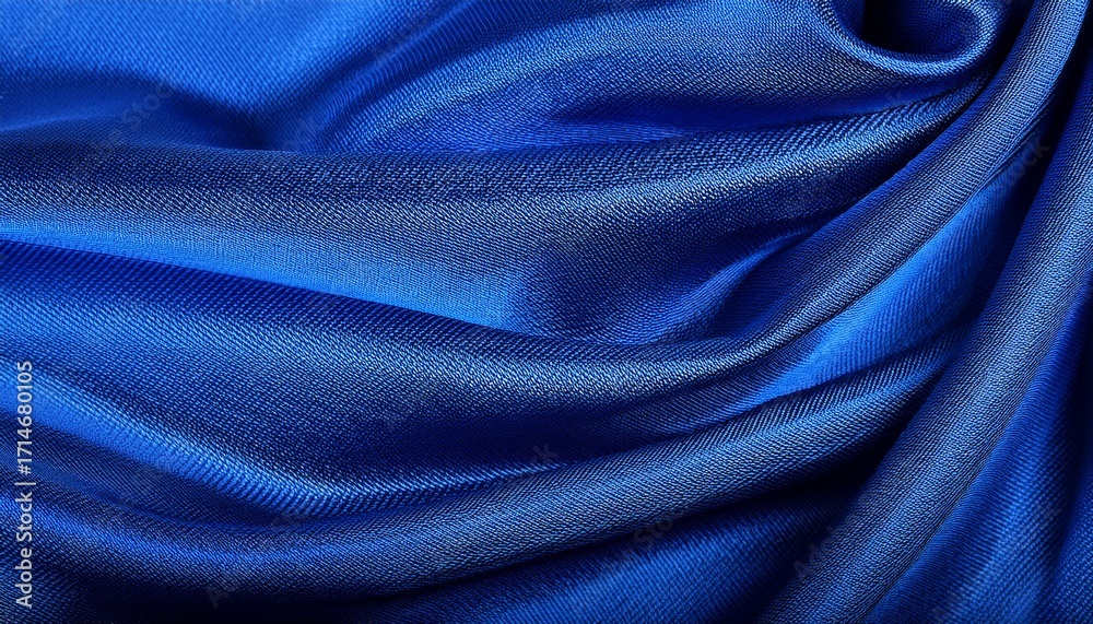 Fototapeta premium Close Up Of Vibrant Royal Blue Mesh Fabric