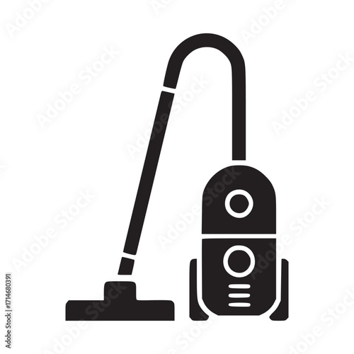 Illustration of a vacuum cleaner the image features a classic vacuum cleaner design, rendered in a simple, minimalist style, perfect for cleaning and household projects