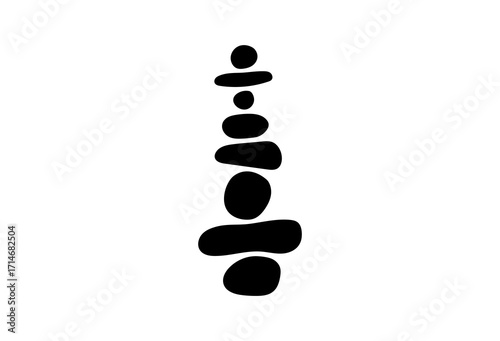 Balanced stone cairns