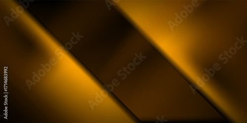 Colorful Golden studio room and yellow spotlight backdrop for display your product montage showcase.