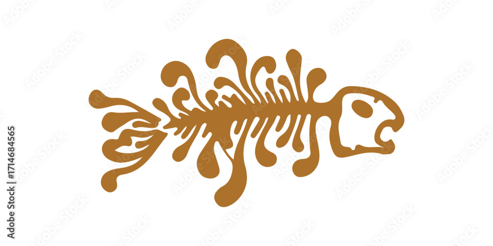 Fototapeta premium Fishbone Skeleton Illustration