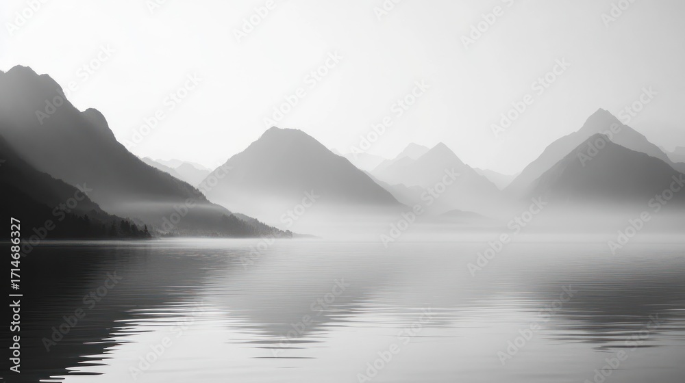 Fototapeta premium Misty mountain landscape