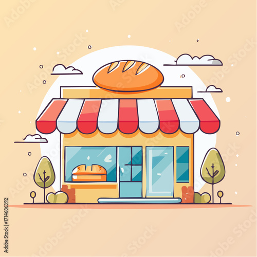 shop window vector illustration