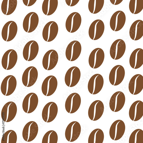 Seamless Coffee Beans Pattern Background