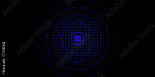 Radio Wave illustration effects on Green Screen background. circle waves in white background.