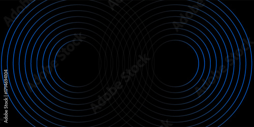 Radio Wave illustration effects on Green Screen background. circle waves in white background.