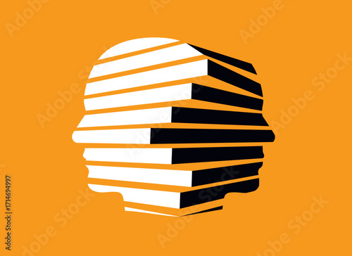 Man head structure shape icon