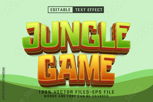 Jungle Game Editable Text Effect