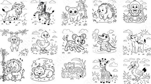 Cute Coloring Pages For kids, Bold And easy, Illustration, Art, Design
