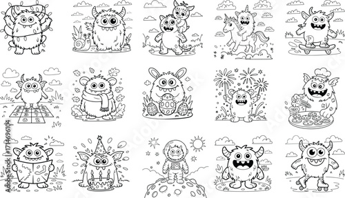 Cute Coloring Pages For kids, Bold And easy, Illustration, Art, Design