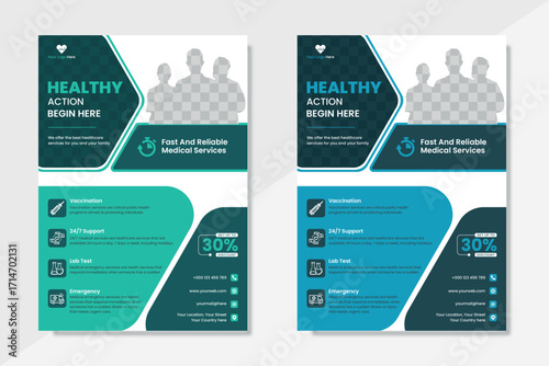 This is a creative and unique medical flayer desing template