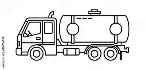 Tank Truck, Transportation, Logistics, and Delivery Services 0010.ai Illustration