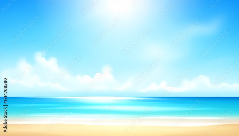 Fototapeta premium Abstract Illustration Defocused Background Spring Vector Summer Sea