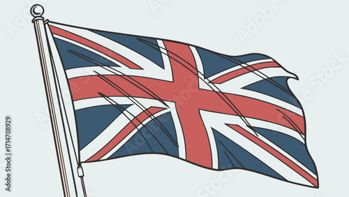 Union jack flag of the united kingdom uk british flag waving great britain symbol national emblem patriotic