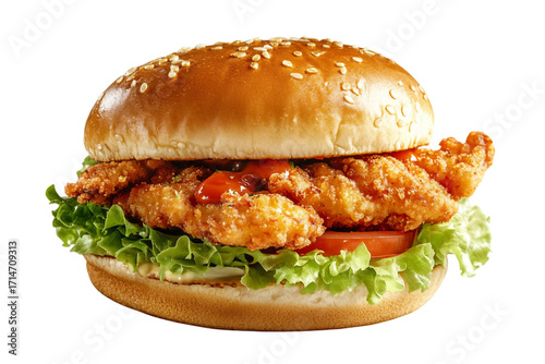 Fast food menu combo with giveaways isolated on transparent background
