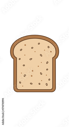 A slice of toasted bread with a brown crust.