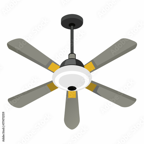  new style colorful electric celling fan, hanging fan, table fan, rechargeable fan silhouette vector icon on white background