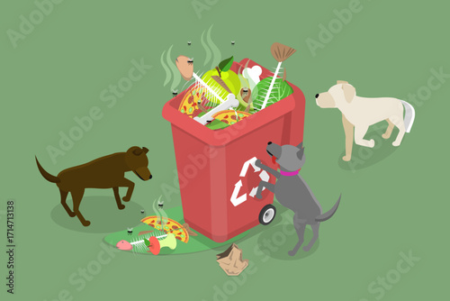 3D Isometric Flat Vector Illustration of Healthy Tips, Quit Tea And Coffee Consumption