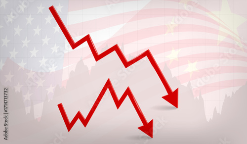 WebChina–United States trade war. The red arrow is plummeting