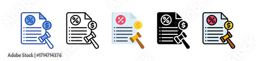 Tax Compliance Icon Multi Style Illustration 