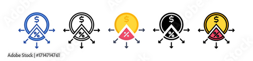 Dividends Payment Icon Multi Style Illustration 