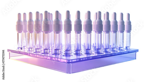 3D rendering of test tubes
