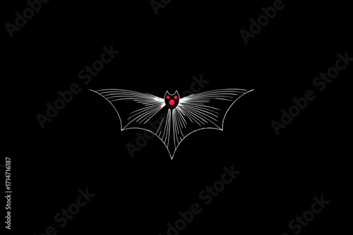 red bat on white background