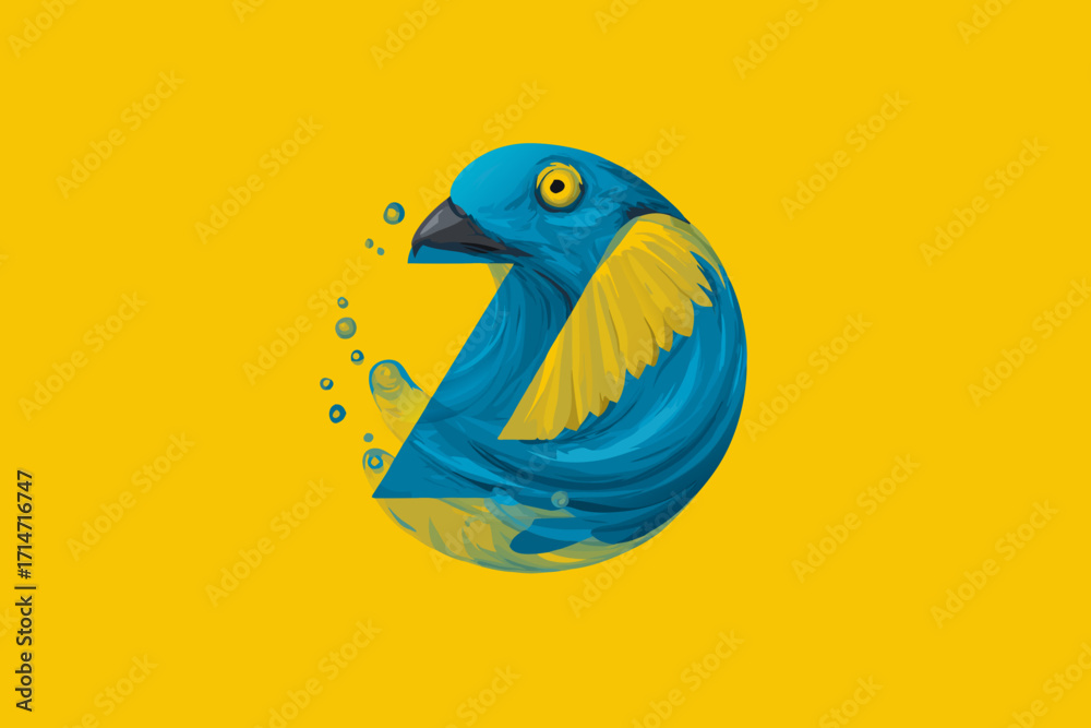 Fototapeta premium blue and yellow macaw ara