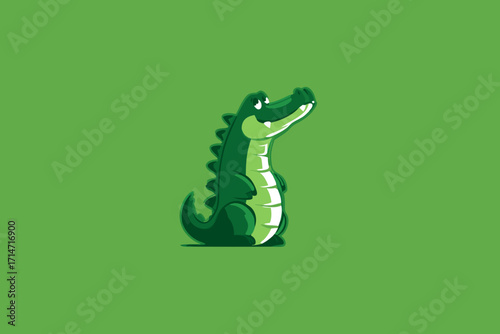 vector illustration of a green caterpillar