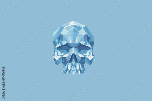 diamond on blue background