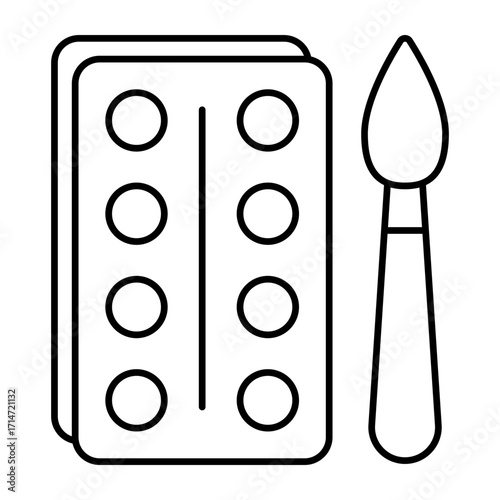Web and Design Development or Graphics Design Line Icons and illustrations Pack