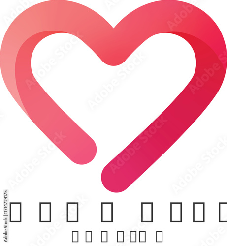 Vector art of heart logo for love, charity, or medical business on a transparent background