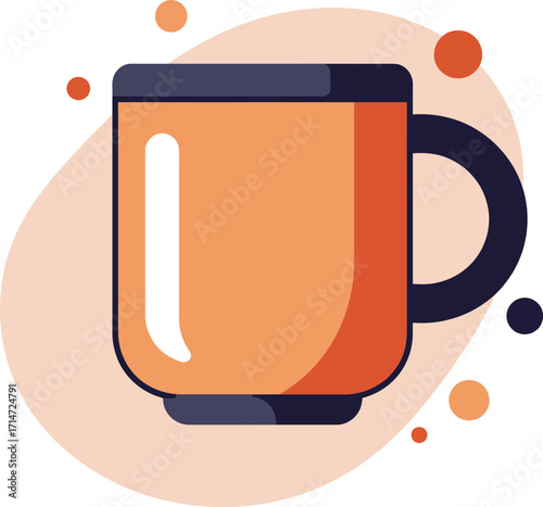 Illustration of a coffee mug on a transparent background
