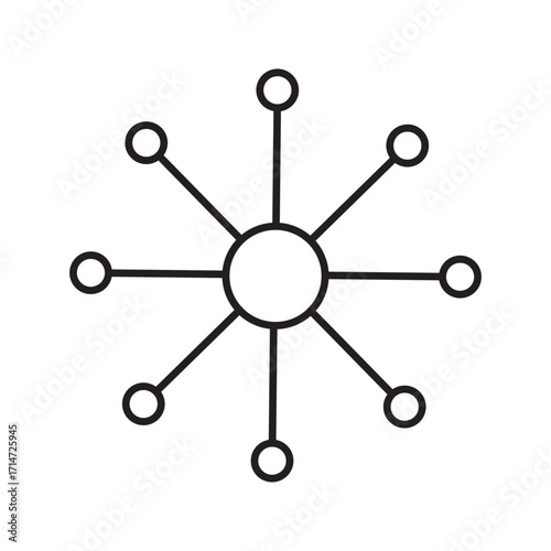 Diagram Illustrating Connections and Relationships in a Network or System for Business and Tech