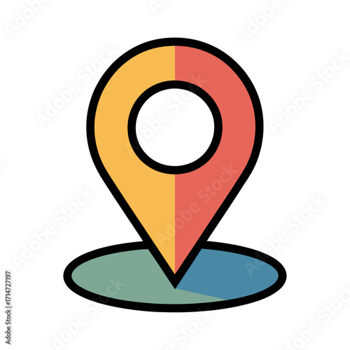 location pin vector illustration flat design map marker symbol for navigation travel and gps positioning