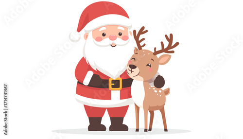 santa claus and reindeer