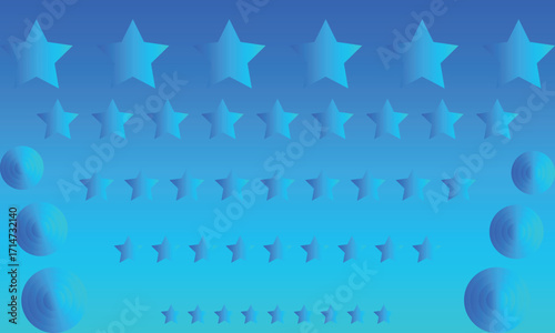 Blue Star And Circle Abstract Background Design