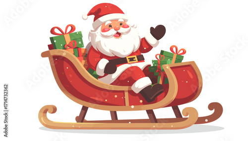 santa claus on a sledge