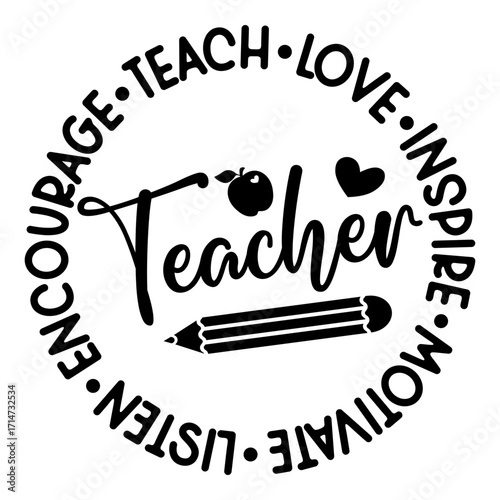 Teacher encourage teach love inspire motivate listen