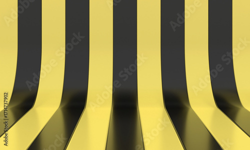 Wallpaper Mural yellow and black stripes create a bold, modern background with depth and reflection Torontodigital.ca
