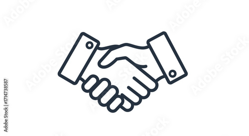 Two hands clasped in a firm handshake, symbolizing agreement and partnership.