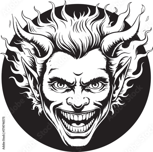 man Skull Warrior Tattoo Design