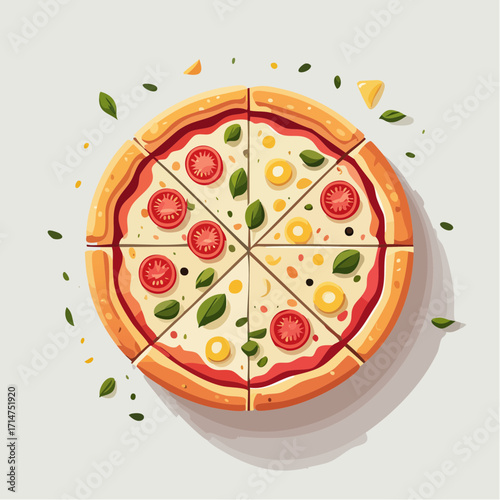 Flat Vector Pizza Icon