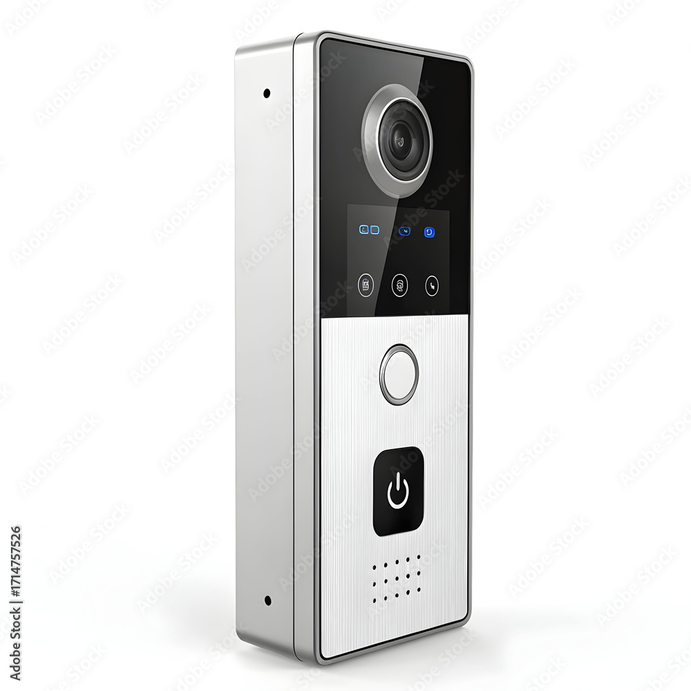 Fototapeta premium Smart video doorbell with high-definition camera, two-way audio, motion detection, night vision, Wi-Fi enabled,