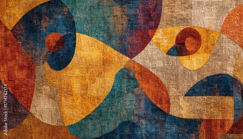 Abstract Colorful Shapes and Textures Background